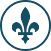 fleur-de-lis icon for a quebec manufacturers of pool heat pumps